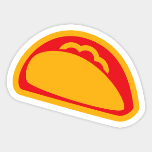 Taco, the Icon (Red) Sticker